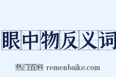 眼中物反义词是什么意思的图片